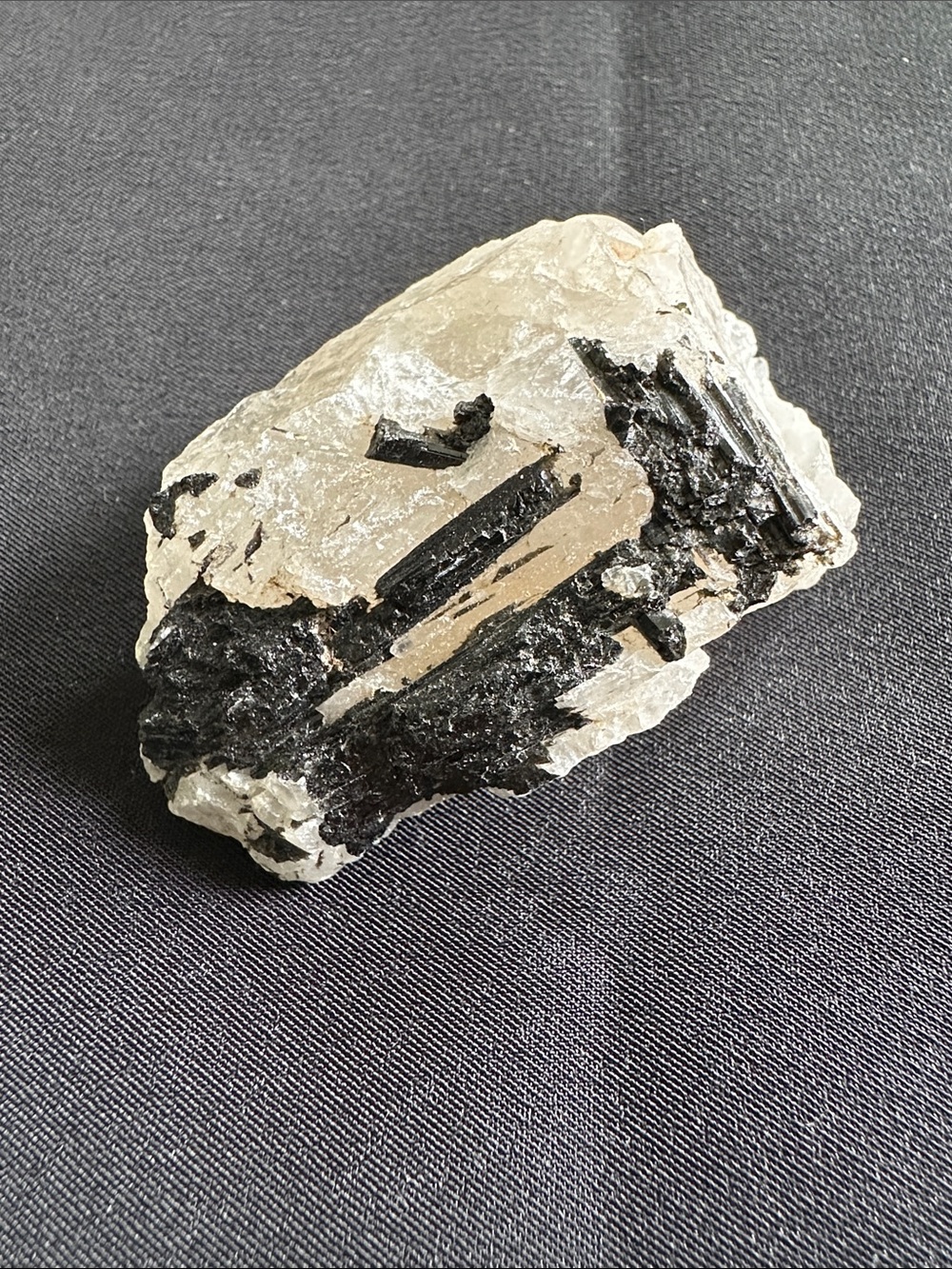 Tourmalinated quartz NWOT raw mineral piece. Genuine gemstone mineral